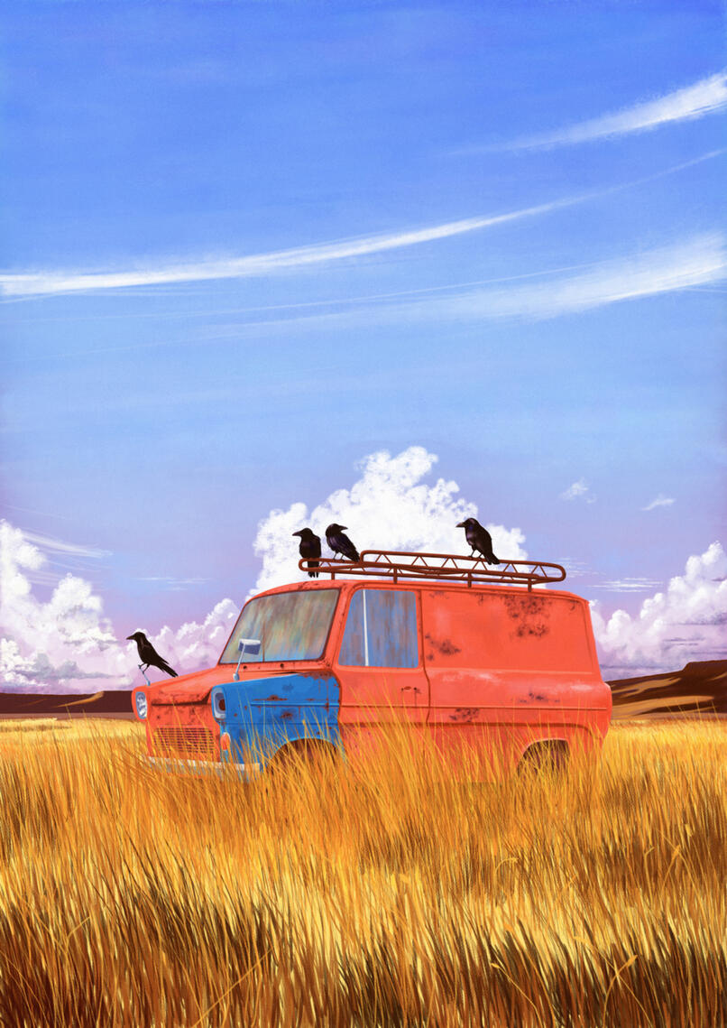 Abandoned van