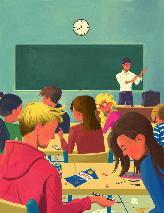 Working as a substitute teacher after a career change / Schweizer Monat, licensed to NZZ Am Sontag / 1/4